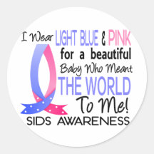 Meant The World To Me SIDS Round Stickers