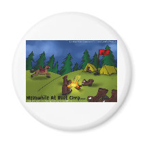 Meanwhile @ Boot Camp Funny Tees Cards Gifts Etc Refrigerator Magnet