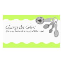 Measuring spoons heart cooking baking biz cards business card