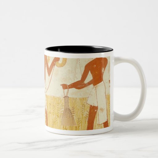 Measuring the land using rope coffee mug
