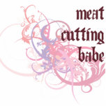 Meat Cutting Babe Photo Cut Out