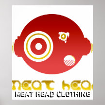 Meat Head On A Wall Posters