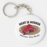 Meat Is Murder - Delicious, Tasty Murder Keychain