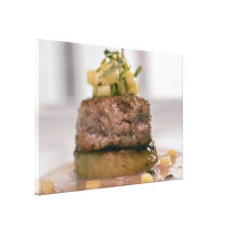 Meat Presented with onion Canvas Prints