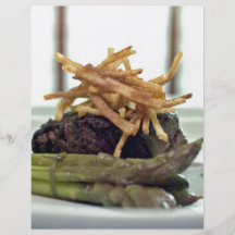 Meat served with finger chips flyer design