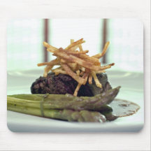 Meat served with finger chips mousepads