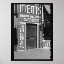 Meats & Groceries Posters