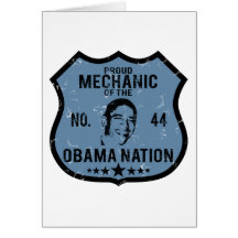 Mechanic Obama Nation Greeting Cards