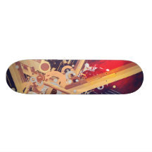 Mechanical Abstract Custom Skateboard