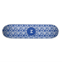 Mechanical circles pattern skateboard deck