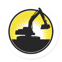 mechanical digger excavator sticker