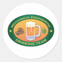 Mechanical Engineering Drinking Team Stickers
