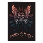 Mechanical Skull Birthday Cards