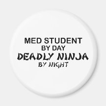 Med Student Deadly Ninja Refrigerator Magnets