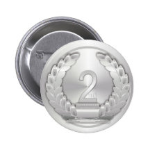 Médaille d'argent pin's avec agrafe
