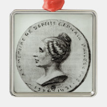 Medal depicting Sophie Germain Christmas Tree Ornaments