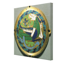 Medallion depicting a dragon, French, from Conques canvas prints