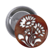 Medallion Flowers Button