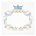Medallion Frame with Crown Invitation
