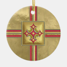 Medallion Gift Wrap Christmas Ornaments