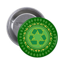 Medallion Recycle Sign Buttons