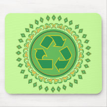 Medallion Recycle Sign Mouse Pad