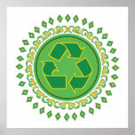 Medallion Recycle Sign Posters