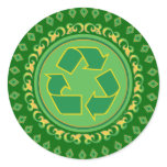 Medallion Recycle Sign Stickers