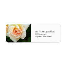 medallion rose return address label