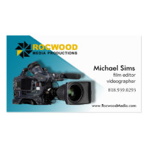 "Media Production" Consultant, Film Editor, Video Business Card Templates