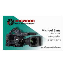 "Media Production" Consultant, Film Editor, Video Business Card Template