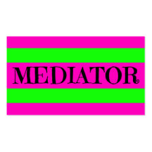 Mediator Neon Green and Hot Pink Business Card Template