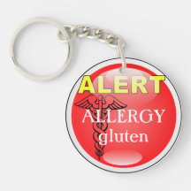Medic Alert Emergency Keychain- ALLERGY GLUTEN