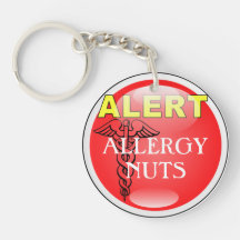 Medic Alert Emergency Keychain- ALLERGY NUTS