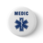 Medic Star of Life Pinback Buttons