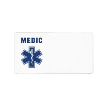 Medic Star of Life Labels