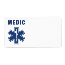 Medic Star of Life Personalised Shipping Labels