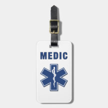 Medic Star Of Life Travel Bag Tags