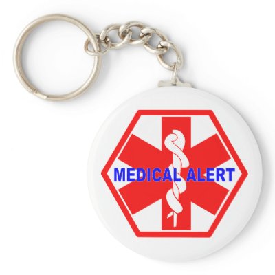 MEDICAL ALERT ID SYMBOL KEYCHAIN by Sofia_Youshi