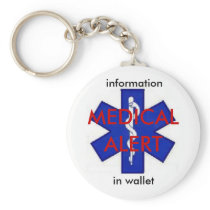 Medical Alert Info Keychain