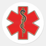 Medical Caduceus Round Stickers