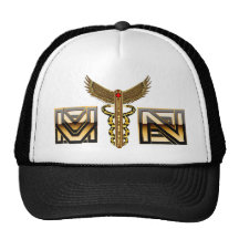 Medical Caduceus Universal View Notes Important Mesh Hat