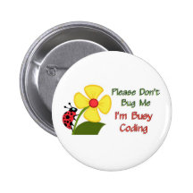 Medical Coder Ladybug Buttons