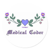 Medical Coders Blue CS Print Sticker