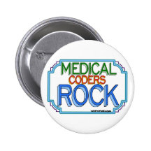 Medical Coders Rock Pinback Buttons