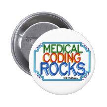 Medical Coding Rocks Pinback Button