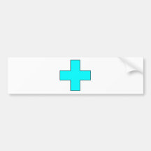 Medical Cross Medical Life Saving Guard Symbol Bumper Sticker