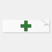 Medical Cross Medical Life Saving Guard Symbol Bumper Stickers
