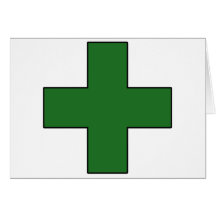 Medical Cross Medical Life Saving Guard Symbol Greeting Card