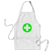 MEDICAL FETISH CROSS GREEN WHITE APRONS